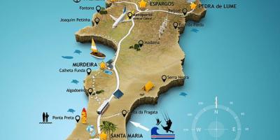 Mapa santa maria Cabo Verde