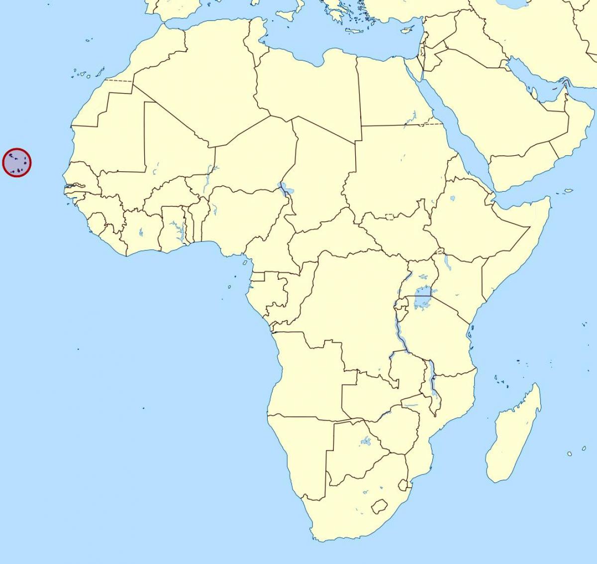 mapa Cabo Verde mapa kokapena