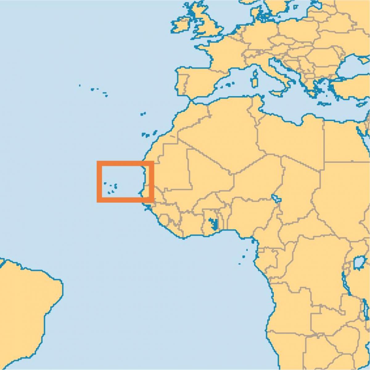 erakutsi Cabo Verde munduko mapa
