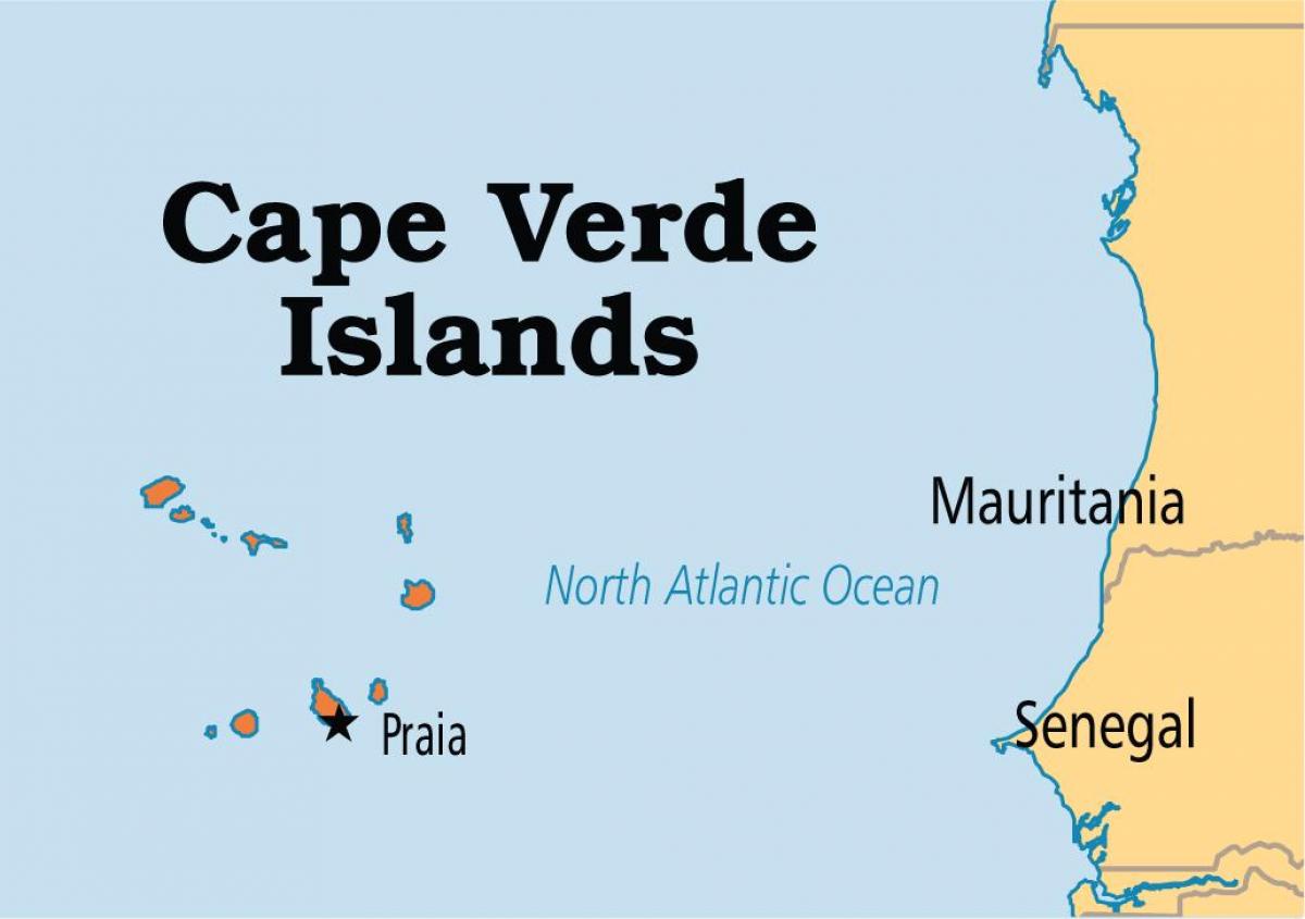 mapa mapa erakutsiz Cabo Verde uharteak