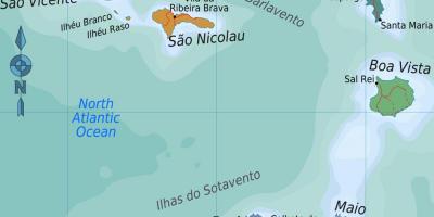 Cabo Verde uharteak mapa kokapena